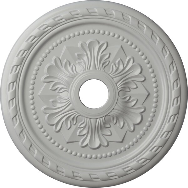 Ekena Millwork Palmetto Ceiling Medallion (Fits Canopies up to 3 5/8"), 23 5/8"OD x 3 5/8"ID x 1 5/8"P, Frost CM23PMFRF - main